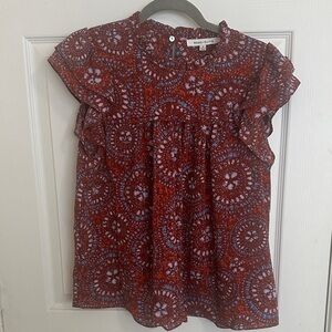 Rose & Olive Floral Red and Purple Blouse
